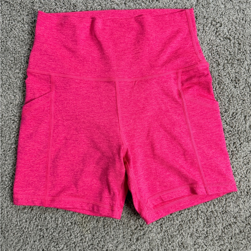Aerie High-Waisted Neon Pink Bike Shorts